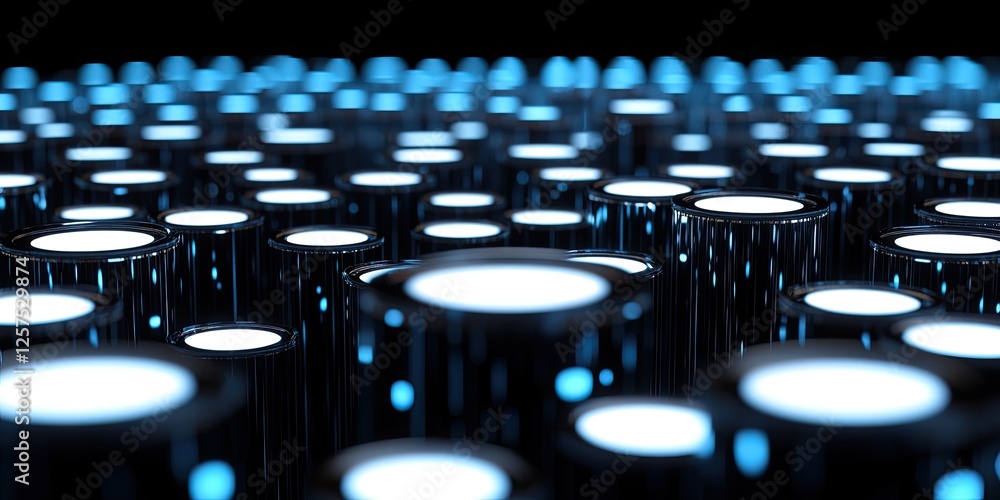 Aufkleber Abstract Cylindrical Array Lit from Within