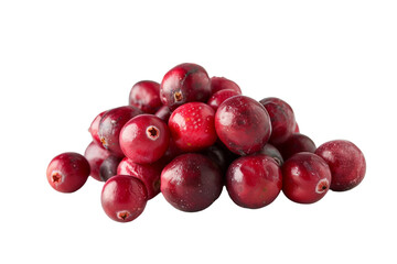 Fototapeta premium Red cranberries isolated on transparent background