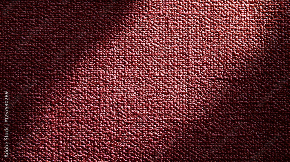 Poster reddish textured fabric close-up illuminated by soft natural light creating subtle shadows and highl