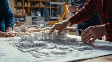 Obraz premium Architectural Model Review, Collaborative Design Process