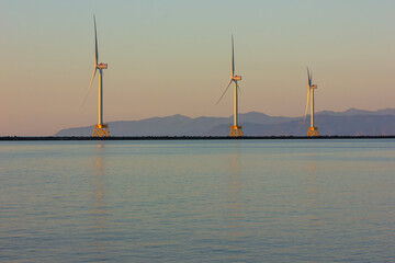 石狩浜、洋上風力発電、