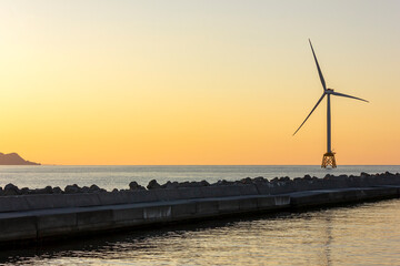 石狩浜、洋上風力発電、