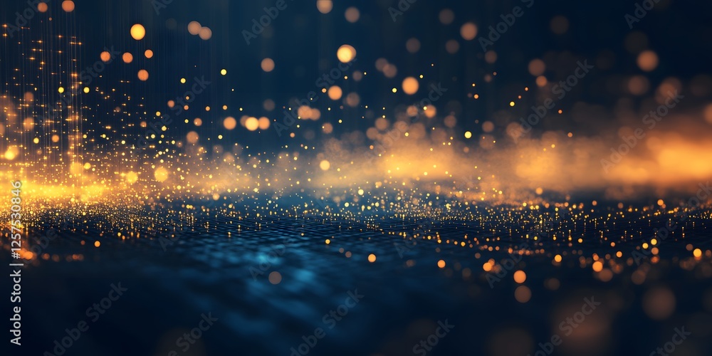 Poster Abstract Sparkling Particles Background