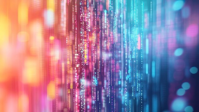 Abstract data stream vertical digital art