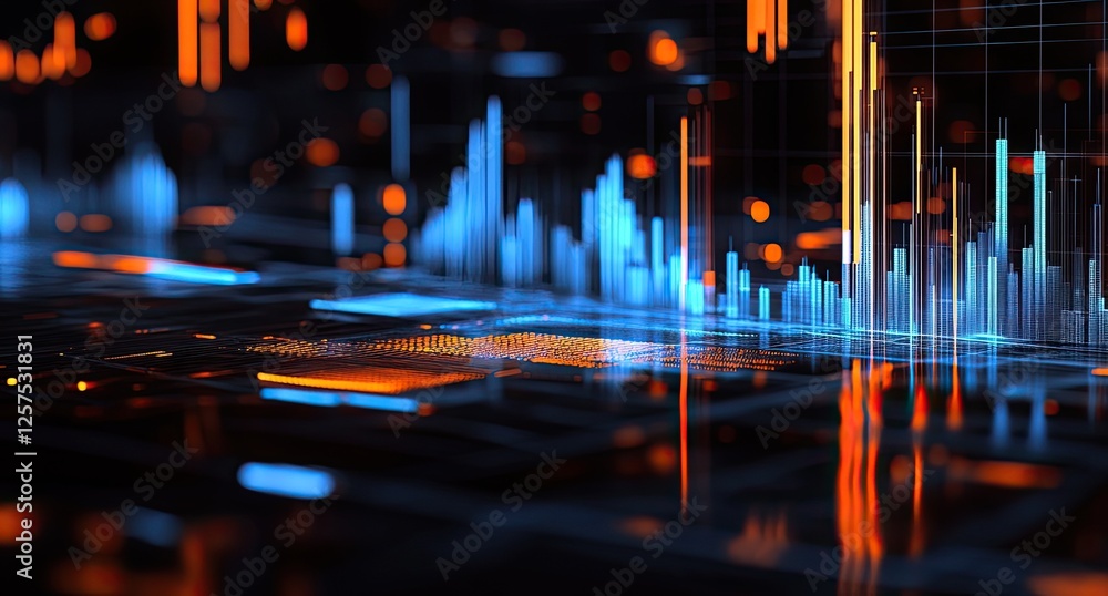 Aufkleber Abstract Data Visualization Display