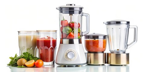 Blender, Smoothie, Juicer, Kitchen Appliances, White Background