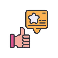 rating filled color icon. vector icon for your website, mobile, presentation, and logo design.