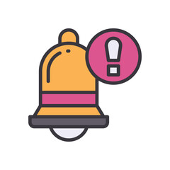 notification filled color icon. vector icon for your website, mobile, presentation, and logo design.