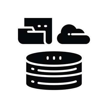 database glyph icon. vector icon for your website, mobile, presentation, and logo design.