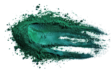 pile of green pulver isolated on white or transparent png