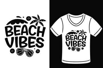beach vibes t  shirt design vector