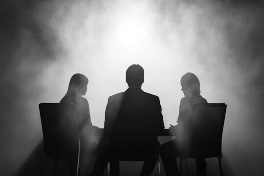 business meeting in a smoky environment