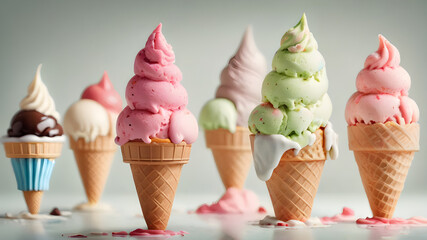 Colorful ice cream	