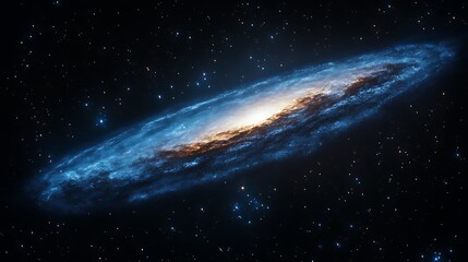 Fototapeta premium A Spiral Galaxy in Deep Space Showing Stellar Formation