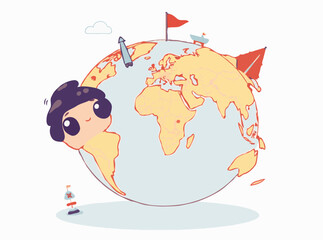 Travel the Globe: Modern Vector Map for Wanderlusters
