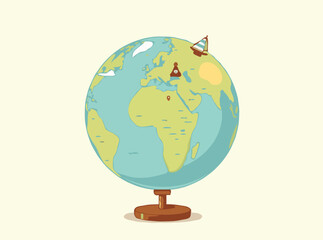 Travel the Globe: Modern Vector Map for Wanderlusters