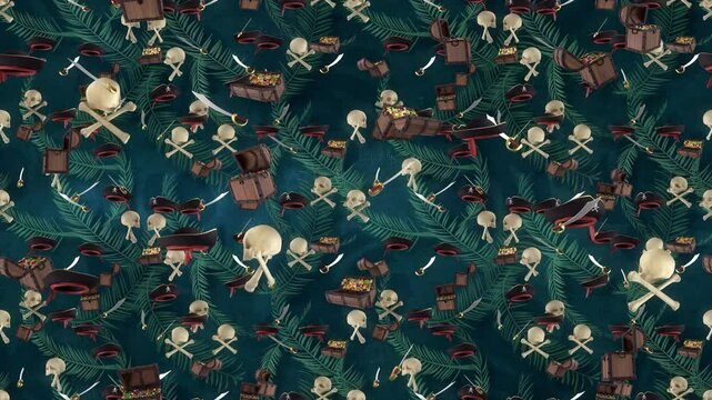 PIRATE THEME wallpaper loop tile Falling. This is a loopable and tileable background