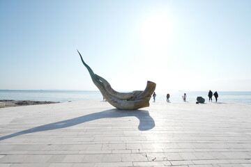 anchor on the beach of Durres, Vollga