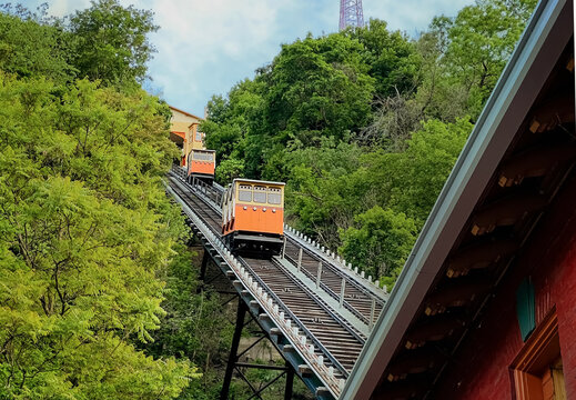 The Monongahela Funicular, built in 1870, is also considered the oldest continuously operating funicular line in the United States. Pittsburgh, Pennsylvania
