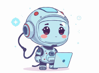 AI-Powered Learning System Vector Illustration