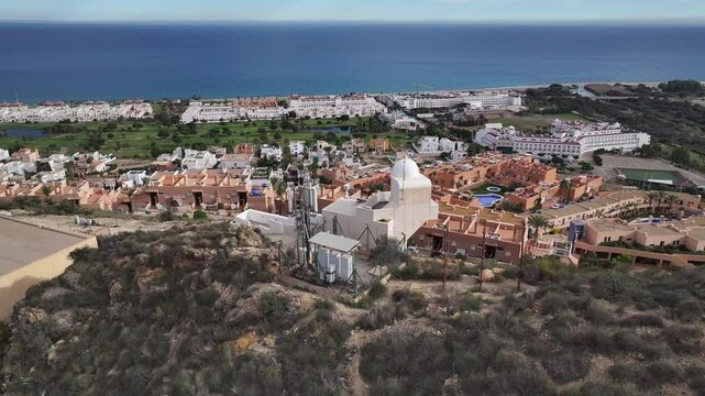 Faro de Moj&aacute;car en el Cerro del Moro Manco de Almeria, Andalucia, Espa&ntilde;a