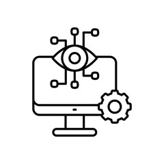 Computer vision vector icon