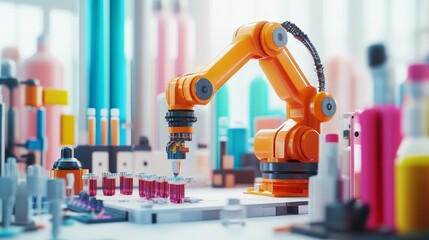 A 3D-printed robotic arm assembling technology products