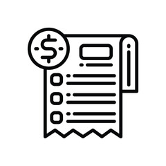 bill line icon. vector icon for your website, mobile, presentation, and logo design.
