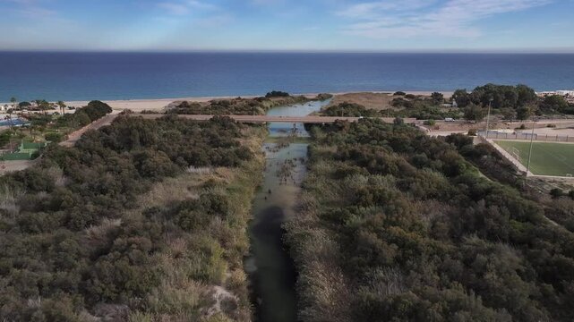Faro de Moj&aacute;car en el Cerro del Moro Manco de Almeria, Andalucia, Espa&ntilde;a
