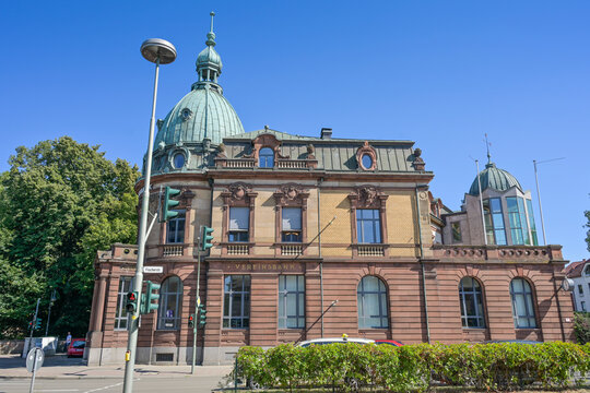 Altbau, Volksbank, Kanalstra&szlig;e, Fischerstra&szlig;e, Kaiserslautern, Rheinland-Pfalz, Deutschland