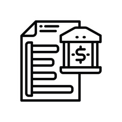 banking report line icon. vector icon for your website, mobile, presentation, and logo design.