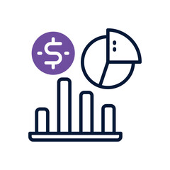 finance analysis dual tone icon. vector icon for your website, mobile, presentation, and logo design.