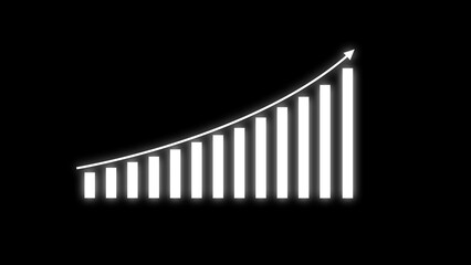 Business graph chart. Business growth and business success concept animation.