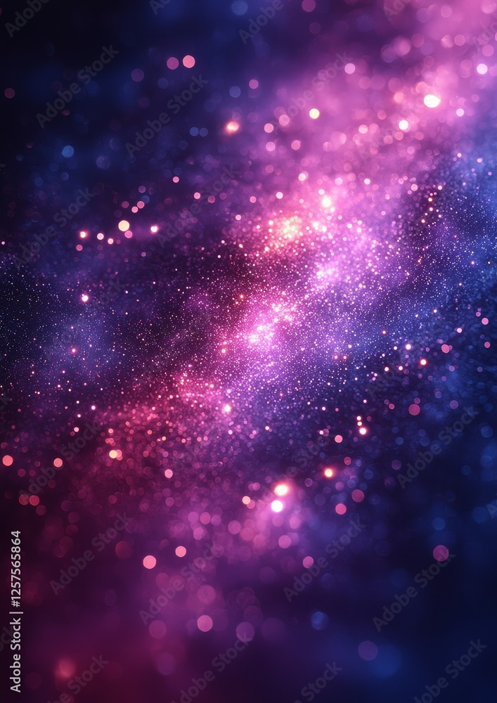Aufkleber an ultraviolet glow adorns a dark abstract gradient background, creating an empty wallpaper template