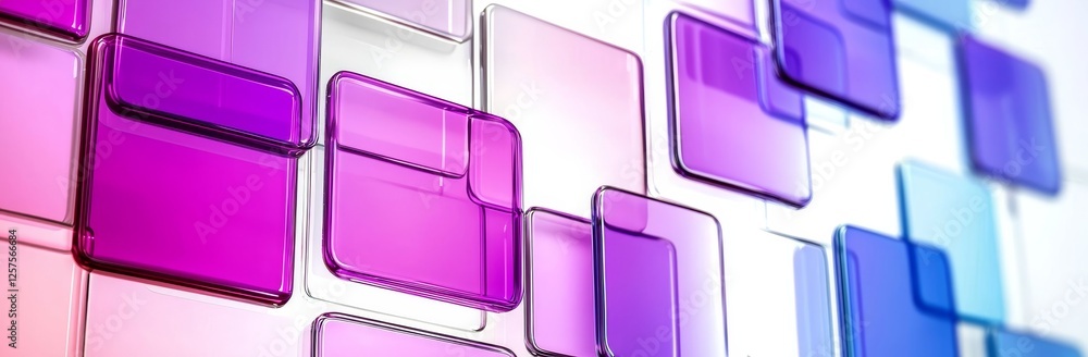 Poster a dynamic streamer digital poster with a 3d futuristic transparent background and a geometric online