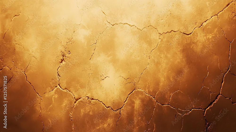 Poster abstract gold texture with cracks and splits background image