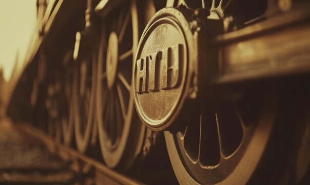 Vintage Steam Locomotive Close-Up: A Glimpse into Railway History