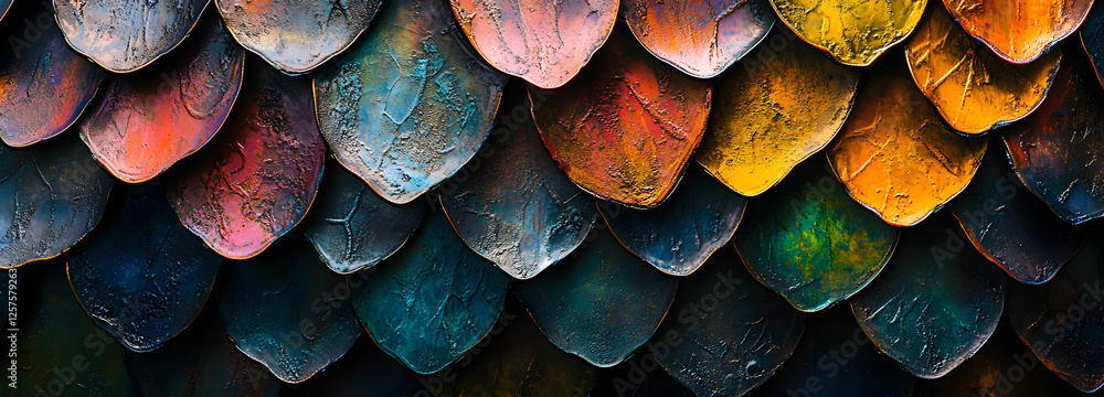 Poster abstract colorful scale pattern metal texture background image