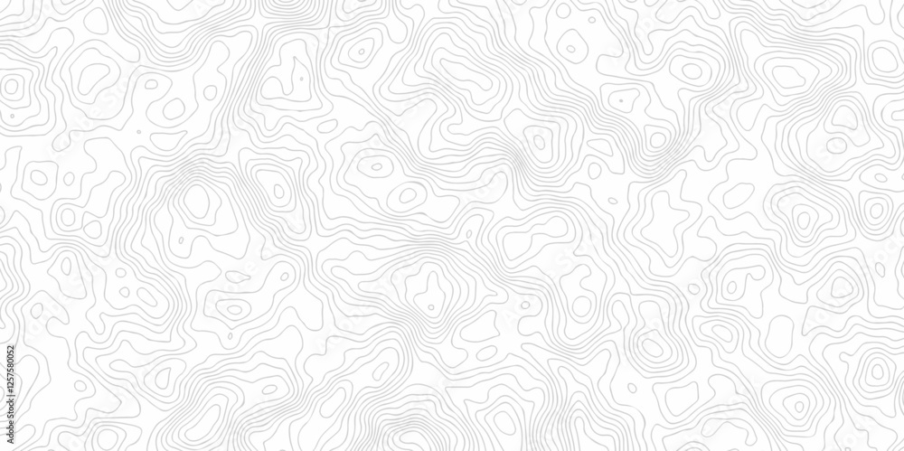 Poster contour abstract map relief land outline. topographic map patterns. white wave paper curved reliefs 