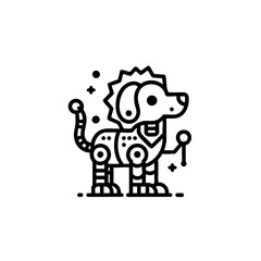 Futuristic animal robot vector illustration with a sleek and modern design. Perfect for sci-fi projects, branding, merchandise, and digital art.