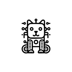 Futuristic animal robot vector illustration with a sleek and modern design. Perfect for sci-fi projects, branding, merchandise, and digital art.