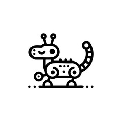 Futuristic animal robot vector illustration with a sleek and modern design. Perfect for sci-fi projects, branding, merchandise, and digital art.