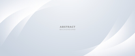 White abstract background with curves, light and shadow. banner design