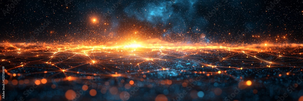 Poster cyberpunk technical background abstraction ui ux modern trendy design. place for text copy space ani