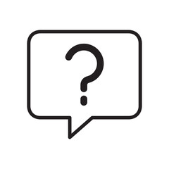Question bubble icon line vector design in trendy style