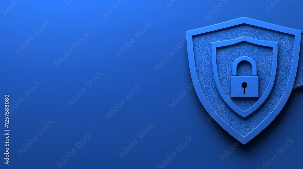 Poster protecting business and financial transactions from cyber attacks, ensuring internet network securit