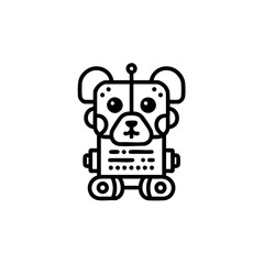 Futuristic animal robot vector illustration with a sleek and modern design. Perfect for sci-fi projects, branding, merchandise, and digital art.