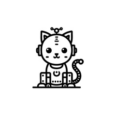 Futuristic animal robot vector illustration with a sleek and modern design. Perfect for sci-fi projects, branding, merchandise, and digital art.