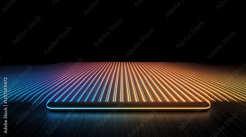 Poster a modern wallpaper is formed by a 3d render, utilizing an abstract background complemented by colorf