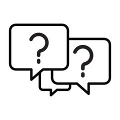 Many questions message icon line vector design in trendy style